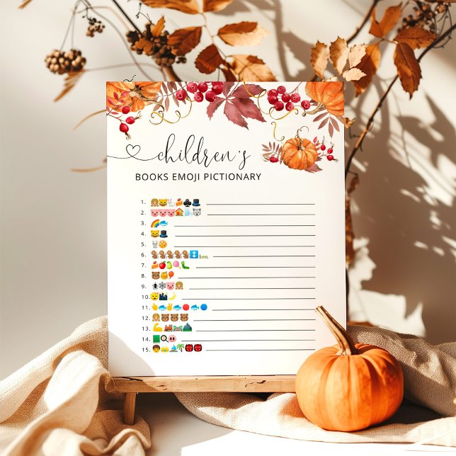 Lámina Niños de calabaza de otoño libros de emoji de jueg (Subido por el creador)