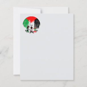Lámina Niños de Gaza pintando la bandera palestina