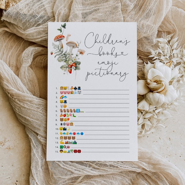 Lámina Niños de hongos caídos libros emoji pictionary (Subido por el creador)