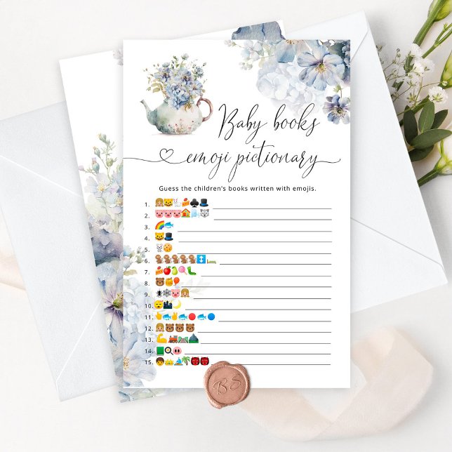 Lámina Niños de tetera azul libros de emoji juego de picn (Subido por el creador)