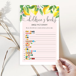 Lámina Niños limoneros libros emoji juego piccionario