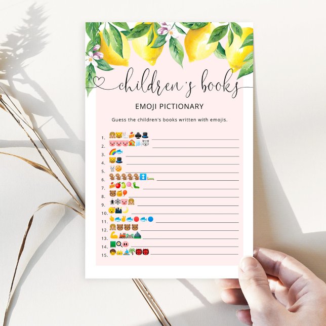 Lámina Niños limoneros libros emoji juego piccionario (Subido por el creador)