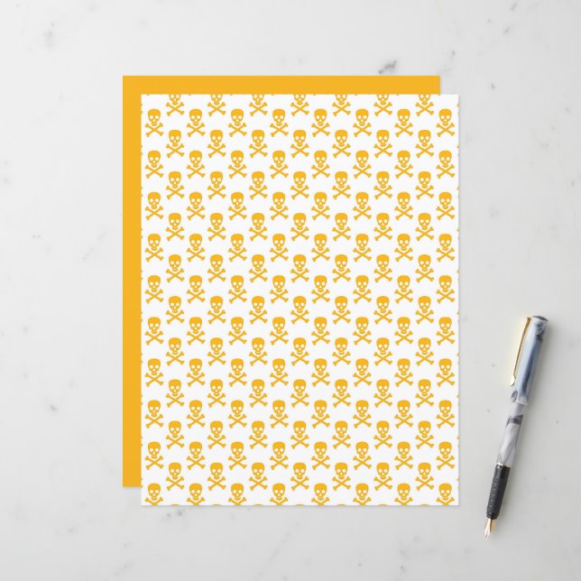 Lámina Niños piratas cruzan los huesos del cartón amarill (Anverso/Reverso In Situ)