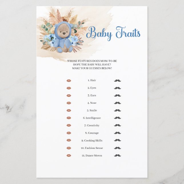 Lámina Niños tropicales oso de peluche pampas palma Trave (Anverso)