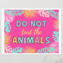 No Alimentar El Rótulo De Los Animales | Rótulos s