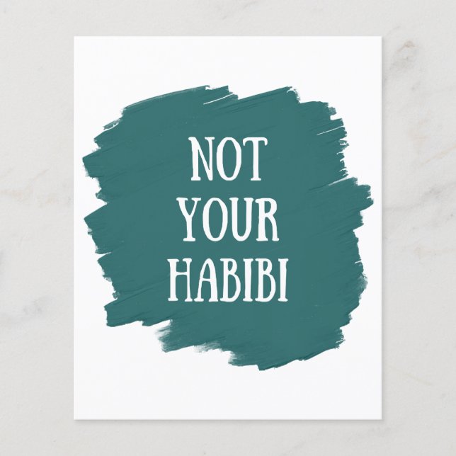 Lámina No es tu Habibi (Anverso)