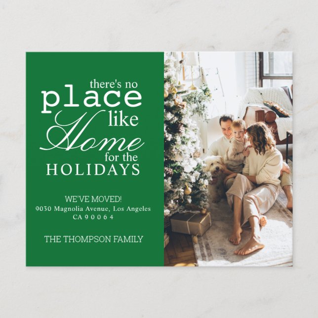 Lámina No hay lugar para mudarse como foto verde en casa (Anverso)