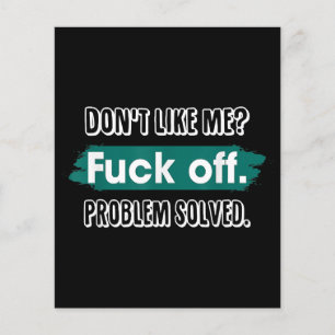 Lámina No le gusto a F*ck Off Problema resuelto divertido
