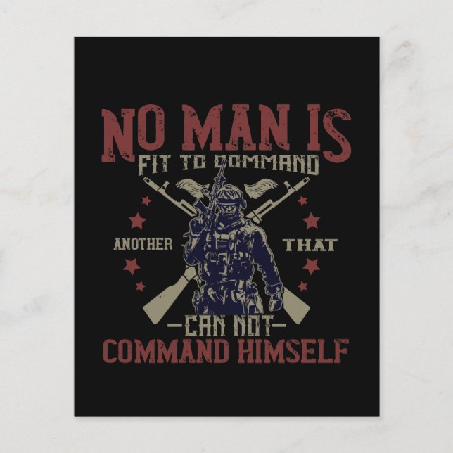 Lámina No Man Is Fit To Command (Anverso)