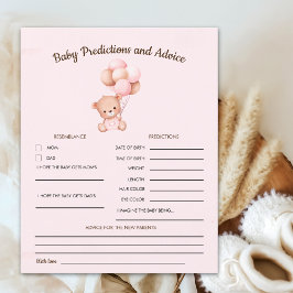 Lámina No podemos esperar mas Lindo oso Rosa Baby shower