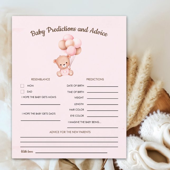 Lámina No podemos esperar mas Lindo oso Rosa Baby shower (Subido por el creador)