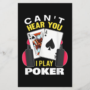 Lámina No puedo oírte jugar al póker del Holdem de Texas