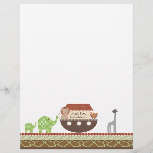 Lámina Noahs Ark Letterhead (Anverso)