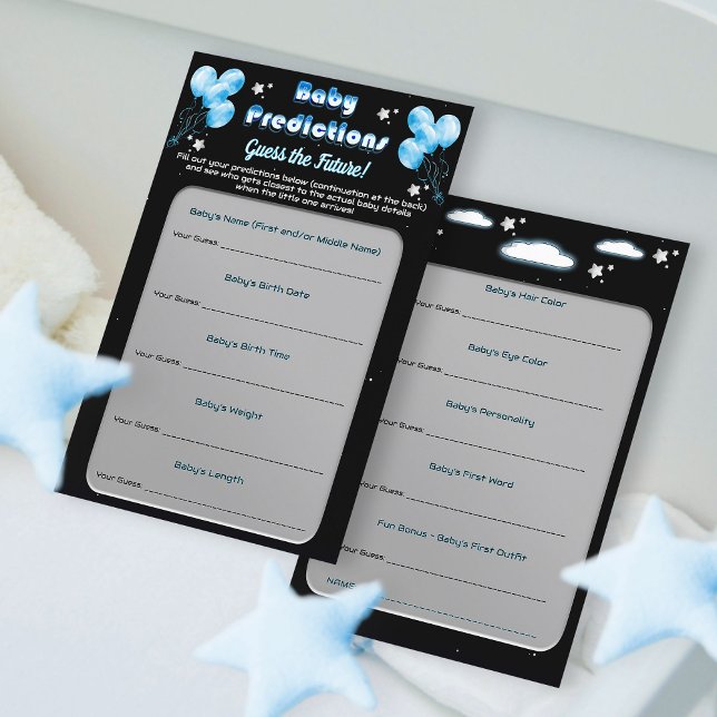 Lámina Noche cósmica Globos azules juego de predicciones  (Subido por el creador)