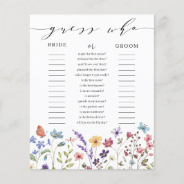 Lámina Noche de primavera floral adivina quién es el jueg