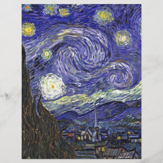 Lámina Noche estrellada, Vincent Van Gogh.