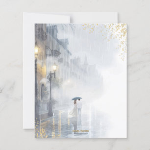 Lámina Noche romántica lluviosa - Papel elegante de estil