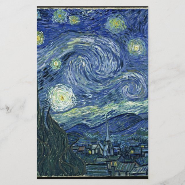 Lámina Noche Van Gogh Starry (Anverso)