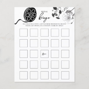 Lámina Noir de película - juego de bingo de ducha de novi