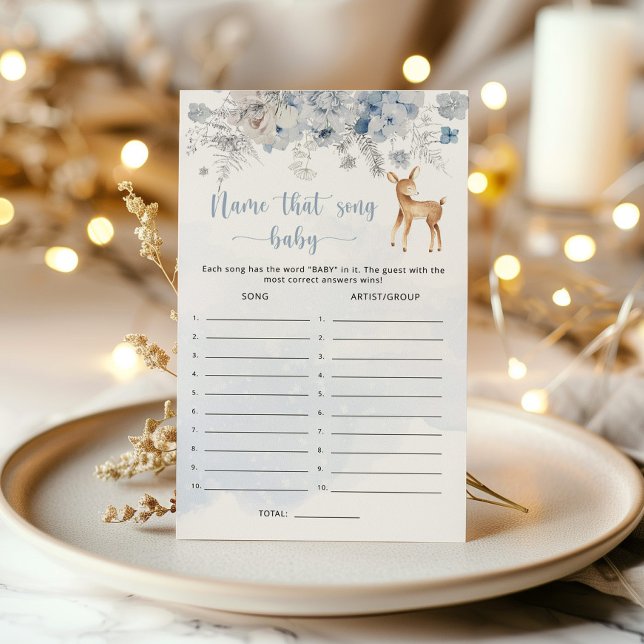 Lámina Nombra de venado bebé de invierno Nombre el juego  (Subido por el creador)