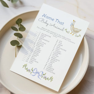 Lámina Nombrar al bebé animal Solly Goose juego de ducha