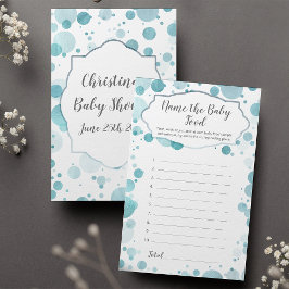 Lámina Nombrar Baby Food Fun Juego de Baby Shower Confett