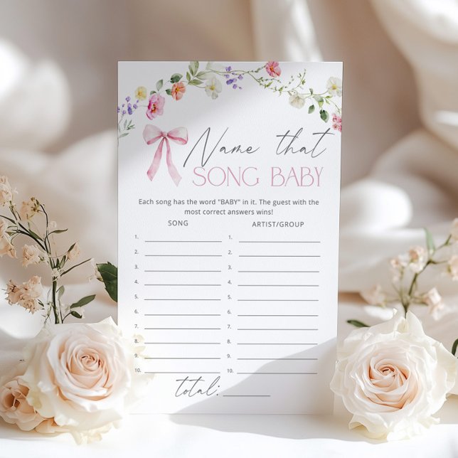 Lámina Nombrar el juego de ducha de bebé Song Baby Wildfl (Subido por el creador)