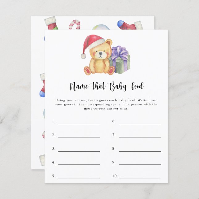 Lámina Nombrar el juego de la ducha de alimentos para beb (Anverso / Reverso)