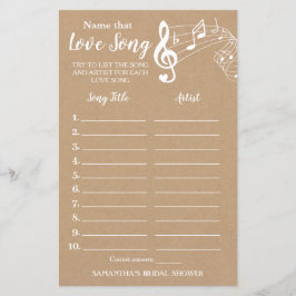 Lámina Nombrar esa canción ducha de novia juego español i