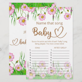 Lámina Nombrar esa canción, juego de la ducha bebé