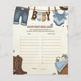 Lámina Nombrar esa canción, juego de la ducha bebé