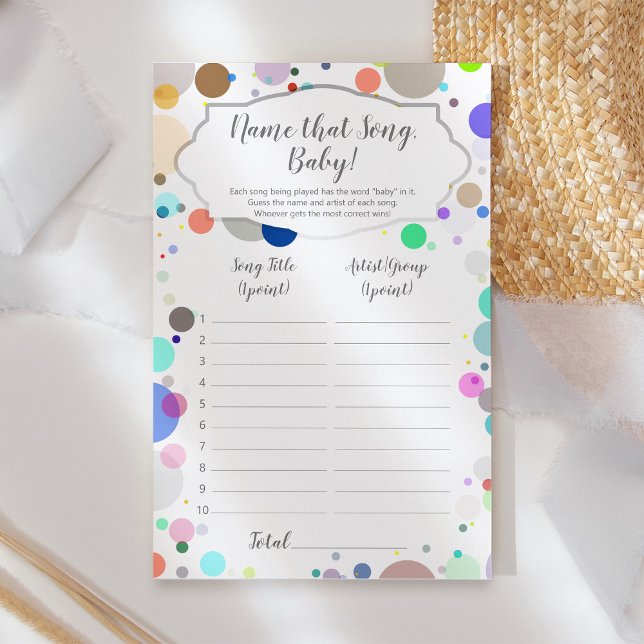 Lámina Nombrar ese juego de Baby Shower colorido divertid (Subido por el creador)