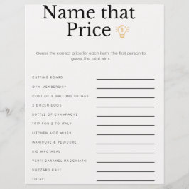 Lámina Nombrar ese juego de Brunch de novias de precio