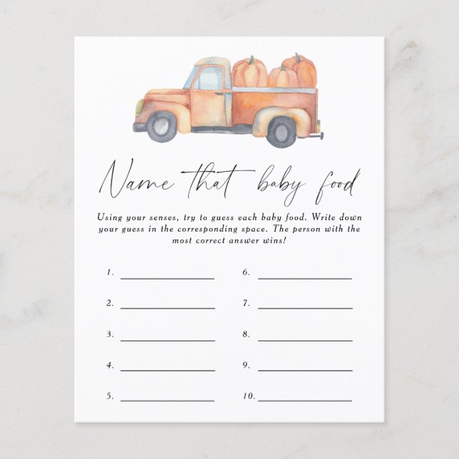 Lámina Nombrar ese juego de la ducha de alimentos para be (Anverso)