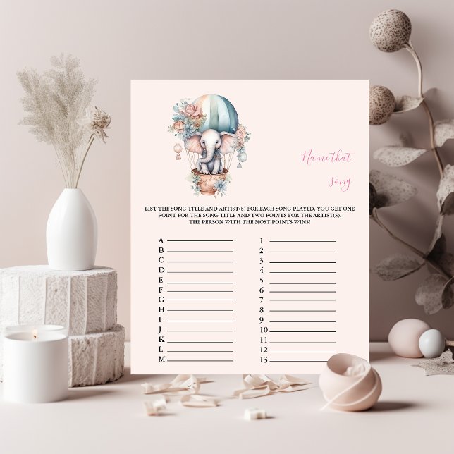 Lámina Nombrar la canción Baby Shower Game (Subido por el creador)