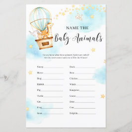 Lámina Nombrar los animales de caza de los bebés animales