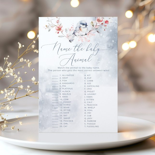 Lámina Nombre azul invernal de los animales bebé juego de (Subido por el creador)