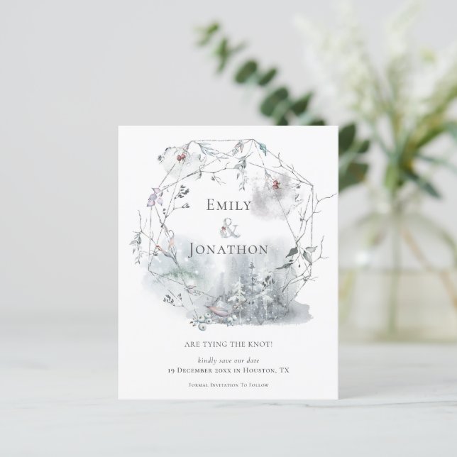 Lámina Nombre De Foliage De Invierno Presupuesto Boda Gua (Anverso de pie)
