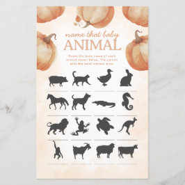 Lámina Nombre de la calabaza de otoño para el juego de Ba