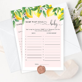 Lámina Nombre de limón rosado de la canción juego de la d