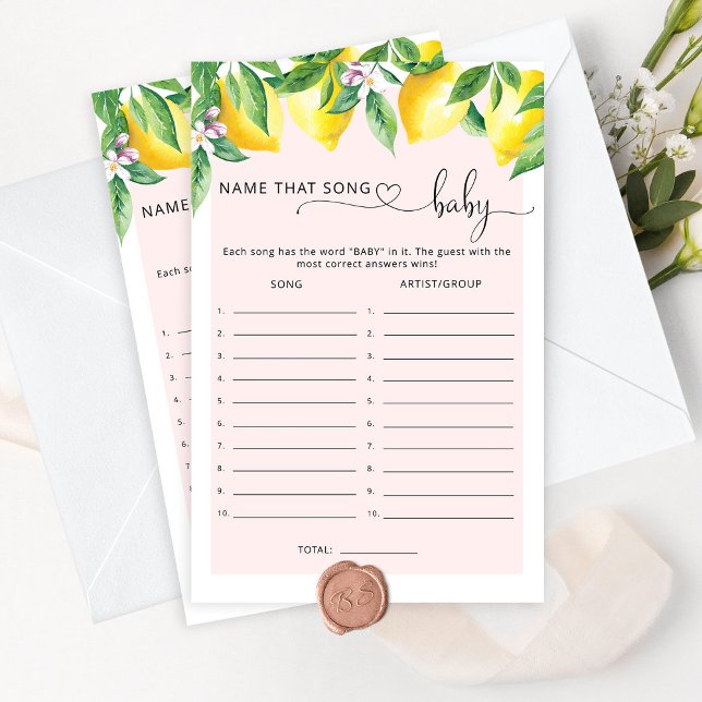 Lámina Nombre de limón rosado de la canción juego de la d (Subido por el creador)