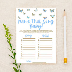 Lámina Nombre de mariposa azul que canción juego en Baby 