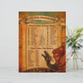 Lámina Nombre de tu dragón imprimible