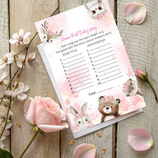 Lámina Nombre del juego de la canción del bebé - Tema del