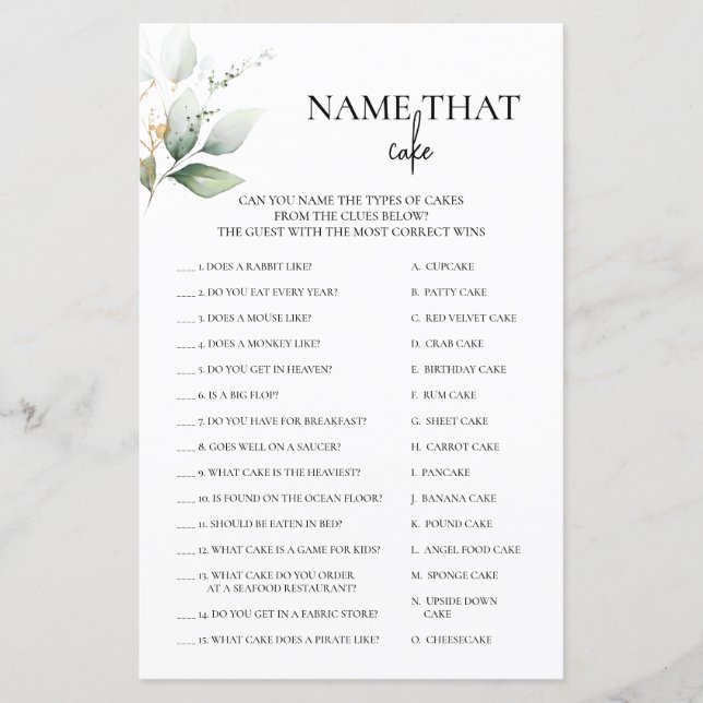 Lámina Nombre del juego de novias de la ecología del past (Anverso)