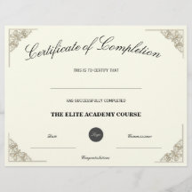 Nombre en blanco | Certificado de finalización Log