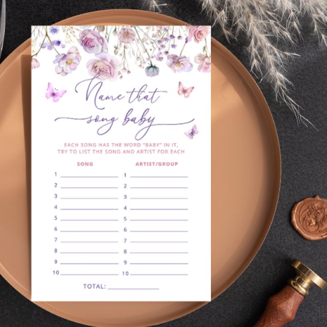 Lámina Nombre floral de mariposa que canta juego de Baby  (Subido por el creador)