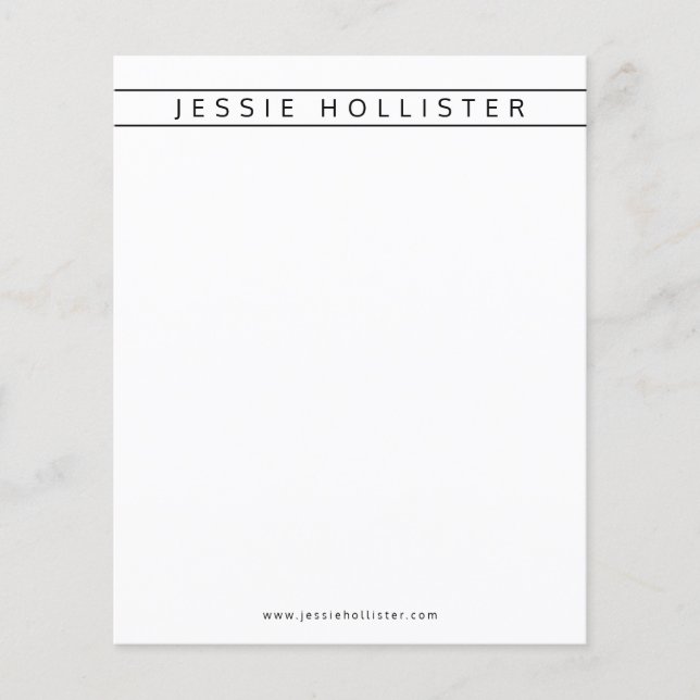 Lámina Nombre profesional e información (Anverso)