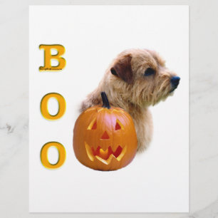 Lámina Norfolk Terrier Halloween Boo