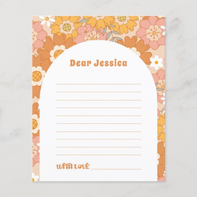 Lámina Nota de la cápsula de tiempo de groovía retro (Anverso)